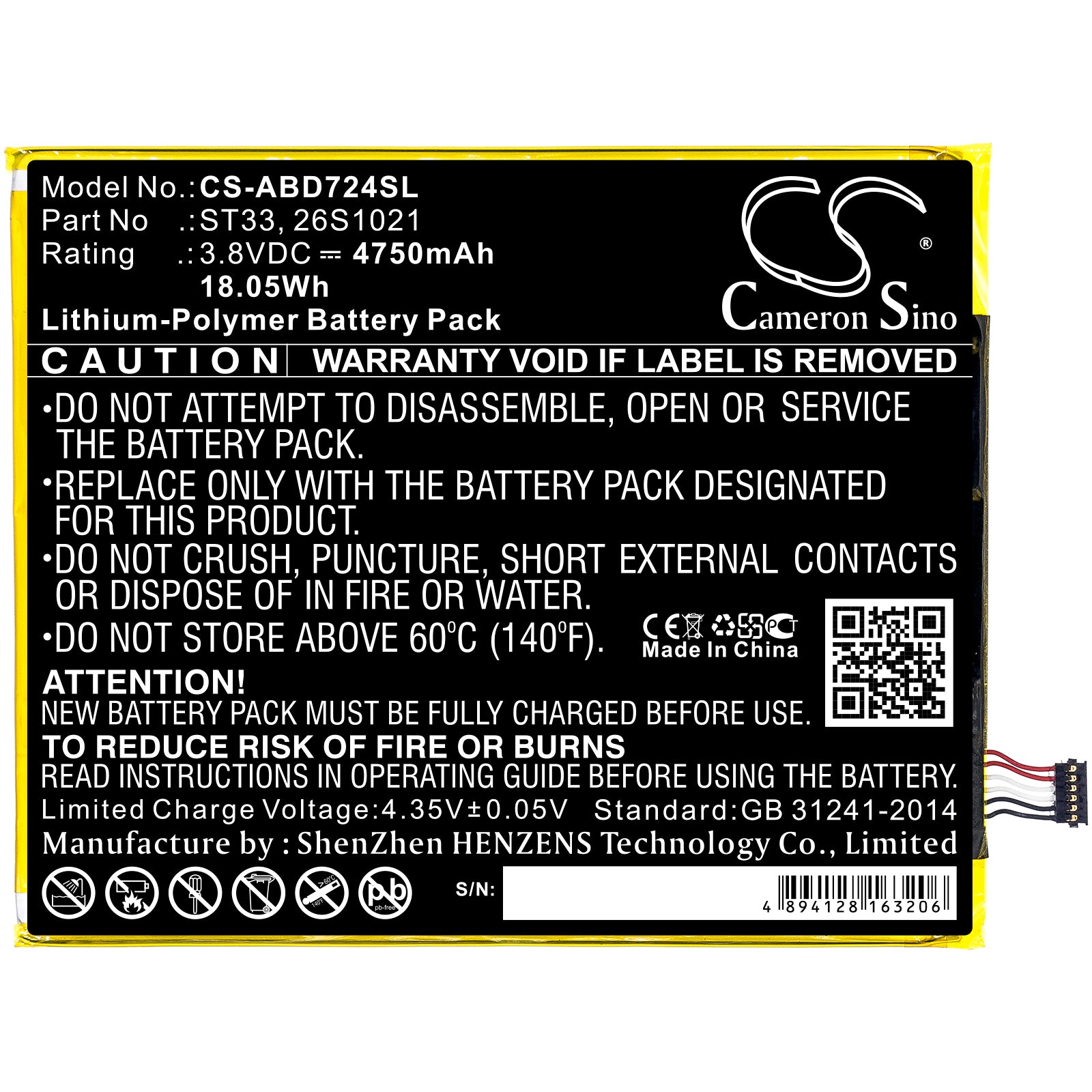 Replacement Battery for Amazon Kindle Fire HD 8th – Tablet – 4750mAh / 3.8V - image 3