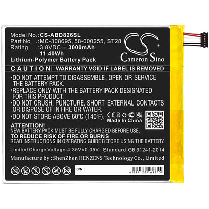 Replacement Battery for Amazon Kindle Fire M8S26G – Tablet – 3000mAh / 3.8V - image 3