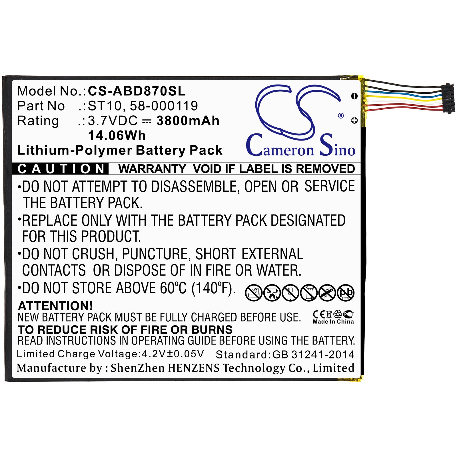 Replacement Battery for Amazon Kindle Fire HD 10 – Tablet – 3800mAh / 3.7V - image 3