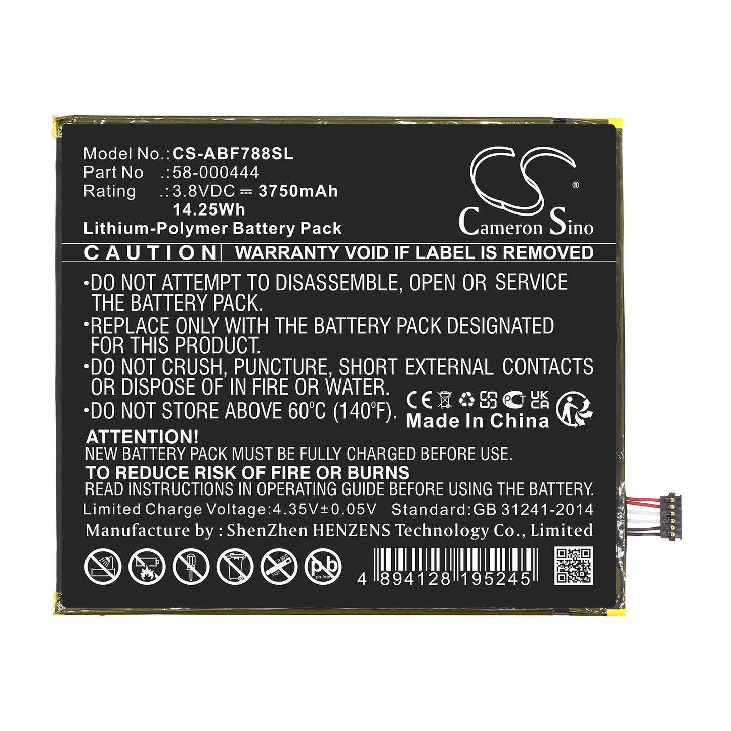 Replacement Battery for Amazon Kindle Fire 7 2th – Tablet – 3750mAh / 3.8V - image 3
