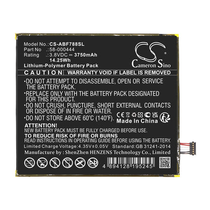 Replacement Battery for Amazon Kindle Fire 7 2th – Tablet – 3750mAh / 3.8V - image 3