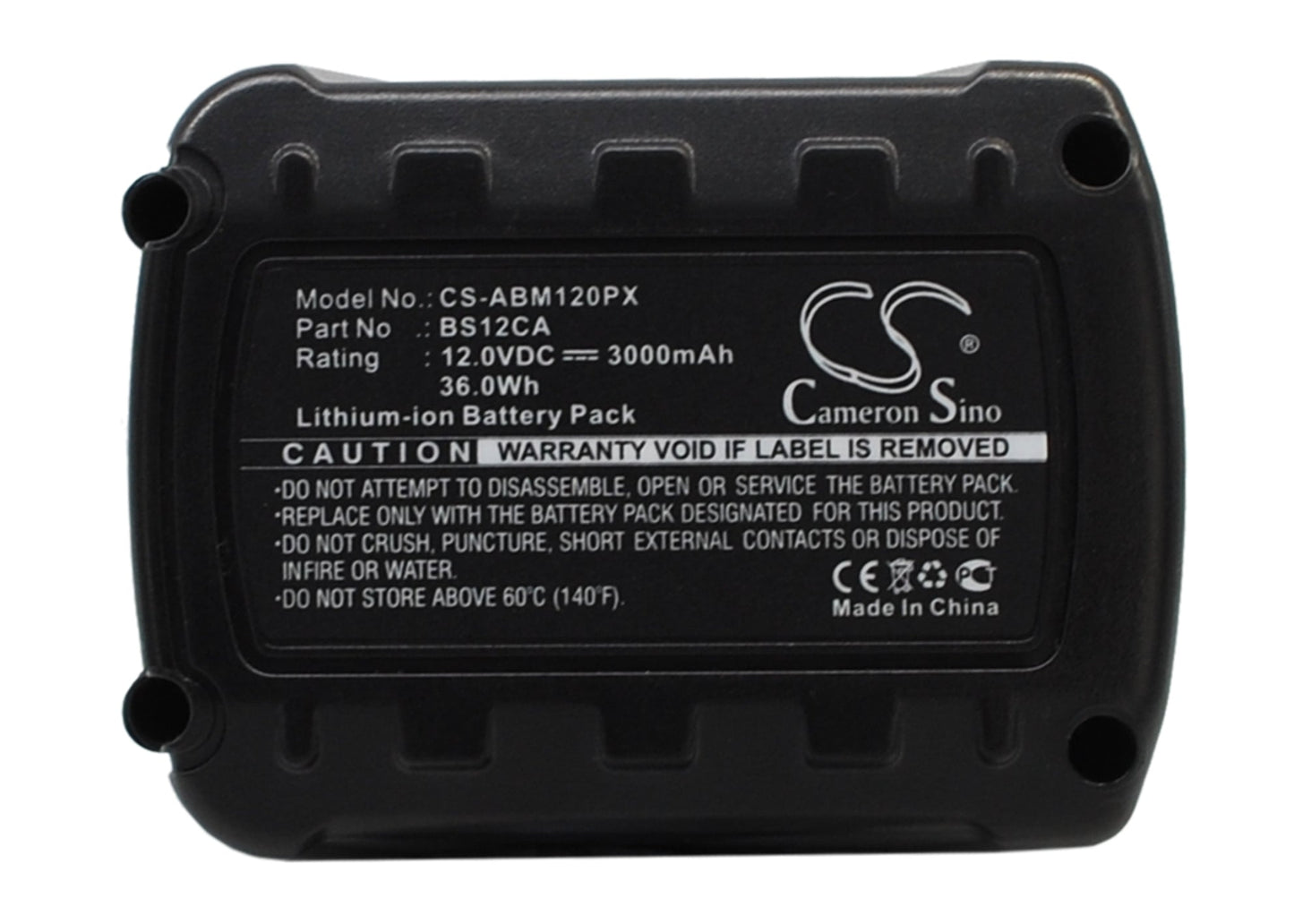 Replacement Battery for AEG  MC-BS12CA – Power Tools – 3000mAh / 36.0Wh / 12.0V