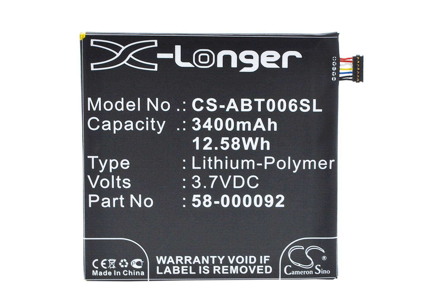 Replacement Battery for Amazon Fire HD 6 – Tablet – 3400mAh / 3.7V - image 1
