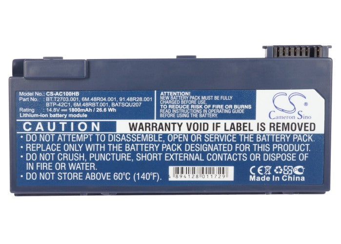 Replacement Battery for Acer TravelMate C104 – Notebook, Laptop – 1800mAh / 14.8V - image 5