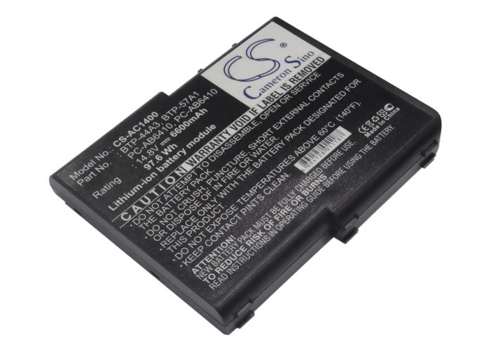 Replacement Battery for Hitachi | LifeTec | Acer | Fujitsu | Dell | Medion | WinBook Flora 270W NW4 – Notebook, Laptop – 6600mAh / 14.8V - image 2