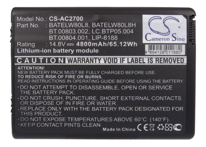 Replacement Battery for Acer TravelMate 2200 – Notebook, Laptop – 4800mAh / 14.8V - image 5
