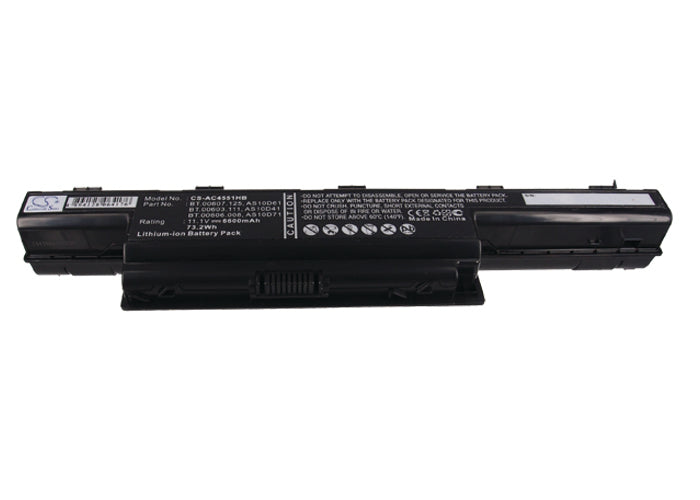 Replacement Battery for Gateway  NS41I – Notebook, Laptop – 6600mAh / 73.26Wh / 11.1V