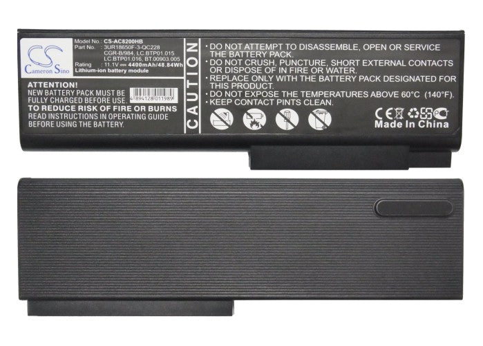 Replacement Battery for Acer Ferrari 5005WLMi – Notebook, Laptop – 4400mAh / 11.1V - image 5