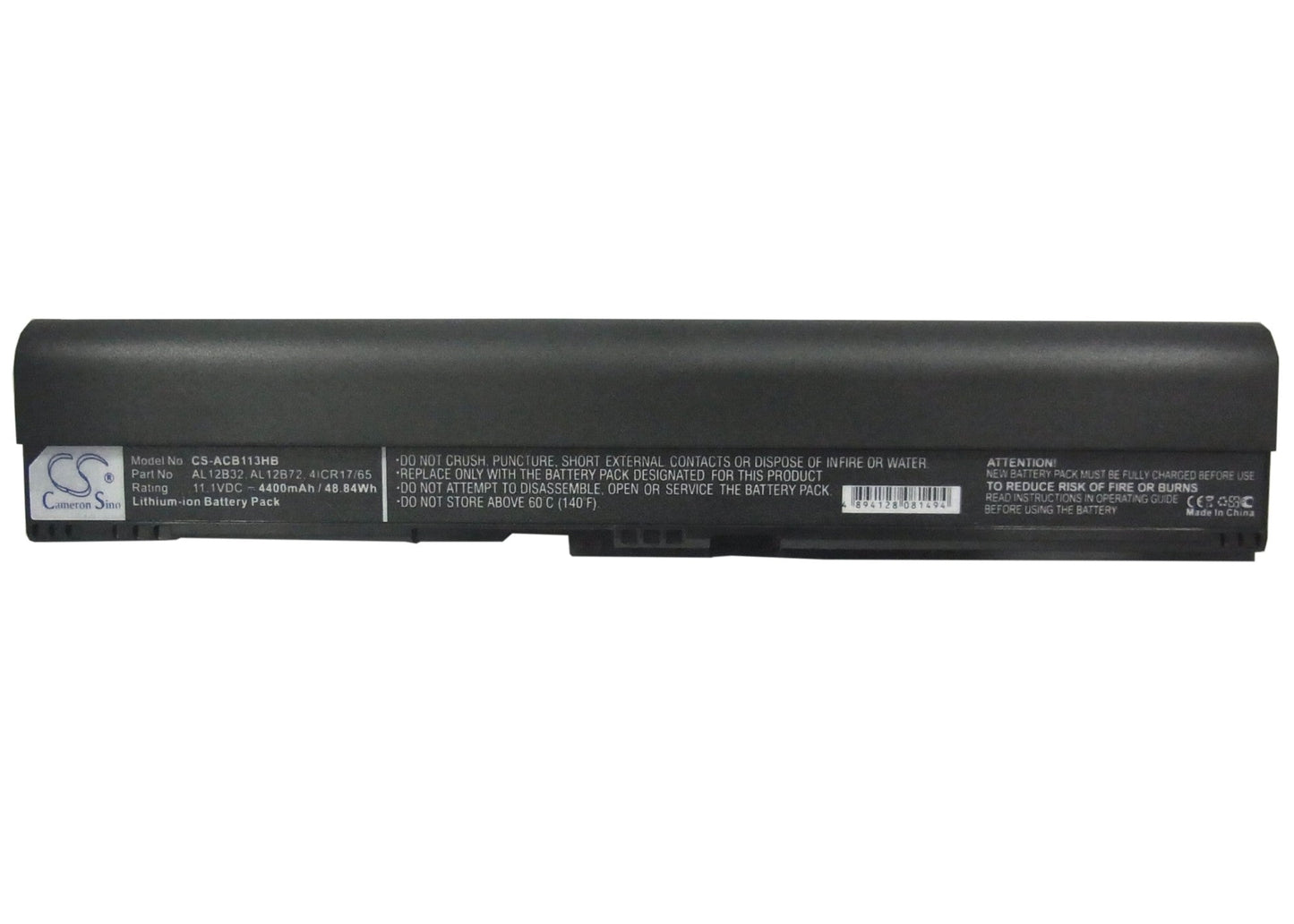 Replacement Battery for Acer  Aspire C710 – Notebook, Laptop – 4400mAh / 48.84Wh / 11.1V