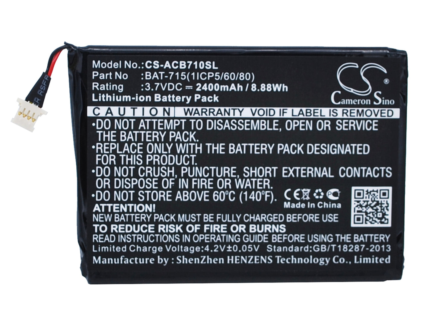 Replacement Battery for Acer Iconia Tab B1 – Tablet – 2400mAh / 3.7V - image 1