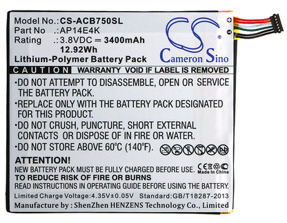 Replacement Battery for Acer Iconia One 7 B1-750 – Tablet – 3400mAh / 3.8V - image 5
