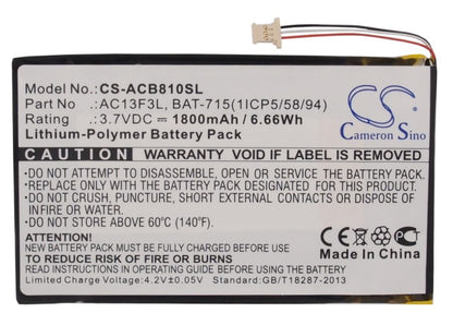 Replacement Battery for Acer B1-A71 – Tablet – 1800mAh / 3.7V - image 5