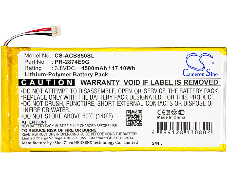 Replacement Battery for Acer Iconia One 8 B1-850 – Tablet – 4500mAh / 3.8V - image 3