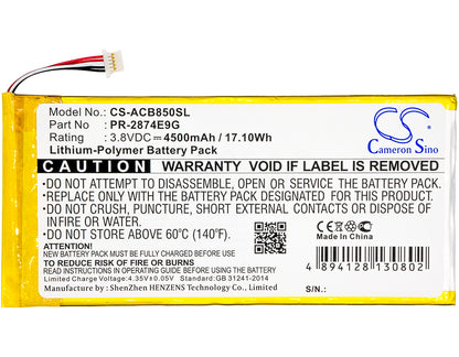 Replacement Battery for Acer Iconia One 8 B1-850 – Tablet – 4500mAh / 3.8V - image 3