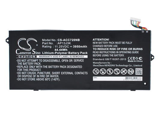 Replacement Battery for Acer Chromebook 11.6" – Notebook, Laptop – 3950mAh / 11.25V