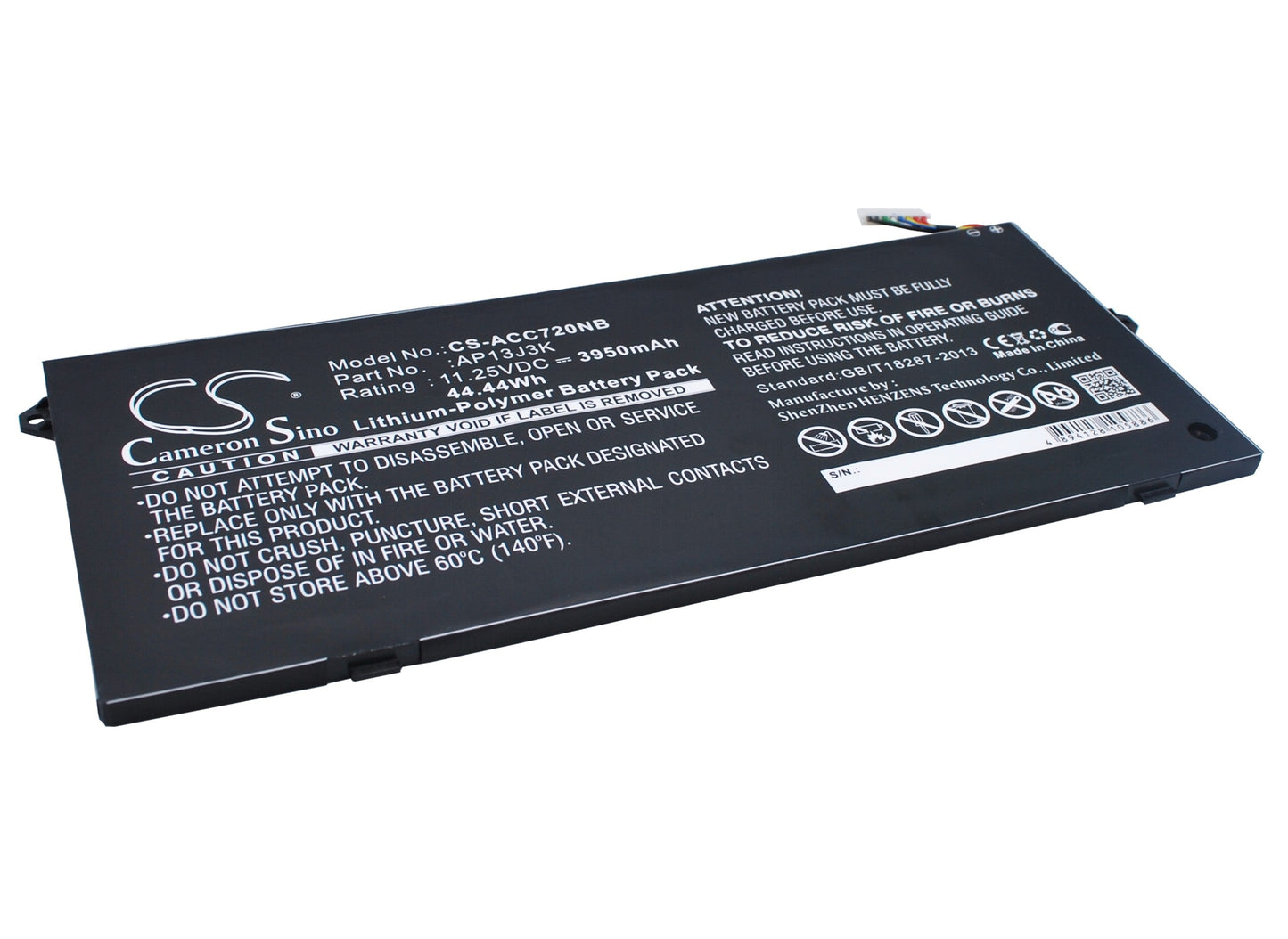 Replacement Battery for Acer  Chromebook 11 C720 – Notebook, Laptop – 3950mAh / 44.44Wh / 11.25V