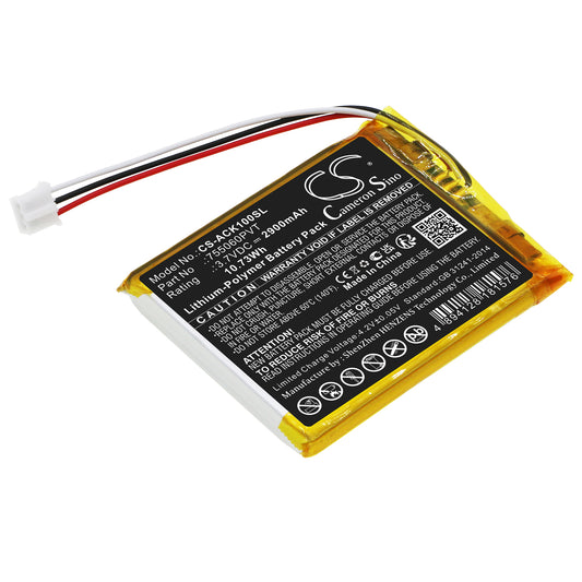 Replacement Battery for AUTOKEYSPROTOOL CK-100 – Diagnostic Scanner – 2900mAh / 3.7V