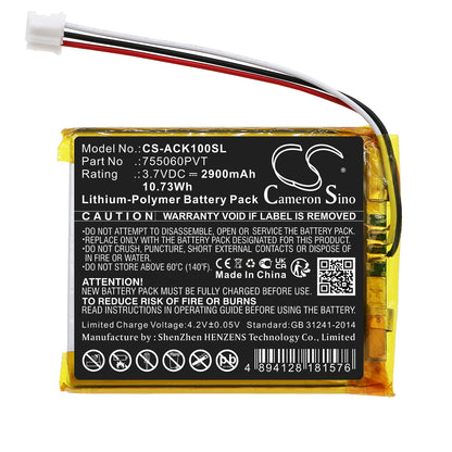 Replacement Battery for AUTOKEYSPROTOOL CK-100 – Diagnostic Scanner – 2900mAh / 3.7V