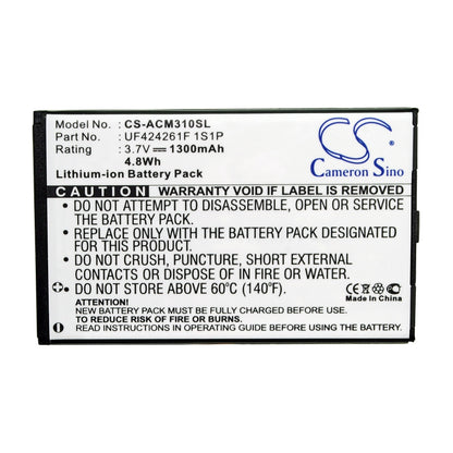 Replacement Battery for Acer Allegro – PDA, Pocket PC – 1300mAh / 3.7V