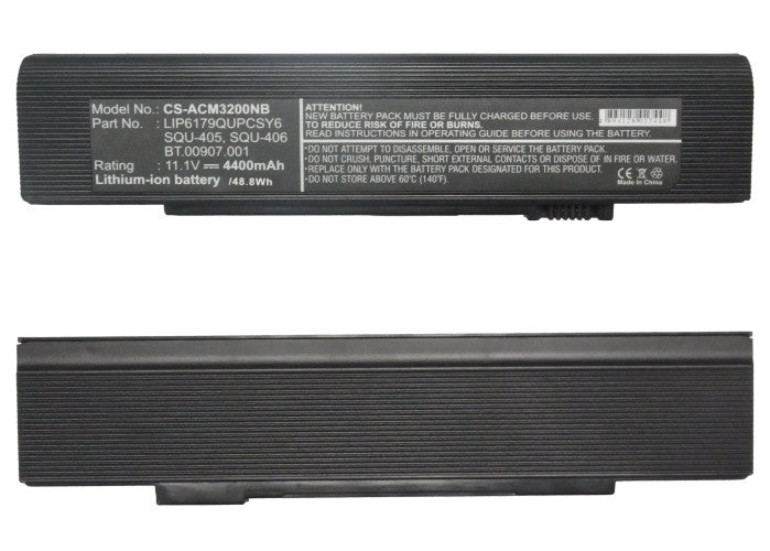 Replacement Battery for Acer  TravelMate 3200 – Notebook, Laptop – 4400mAh / 11.1V
