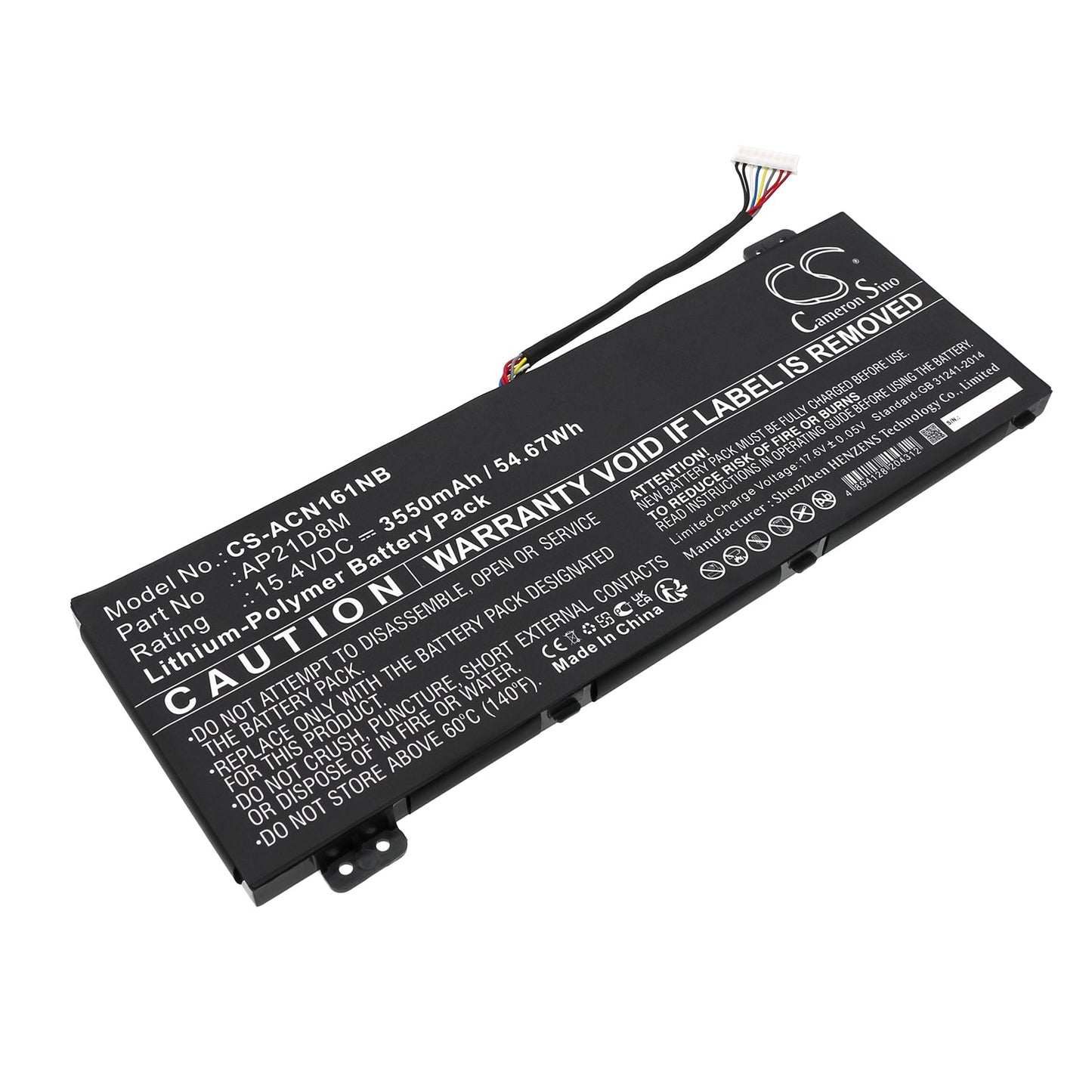 Replacement Battery for Acer  AN515-47 – Notebook, Laptop – 3550mAh / 54.67Wh / 15.4V
