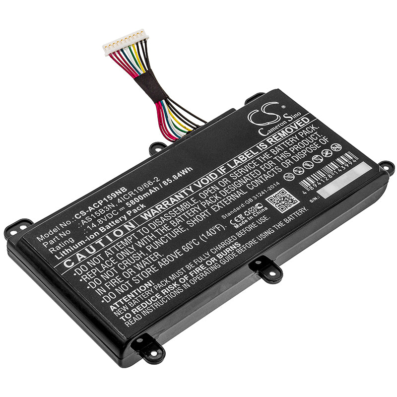 Replacement Battery for Acer Predator 15 G9-591 – Notebook, Laptop – 5800mAh / 14.8V - image 1