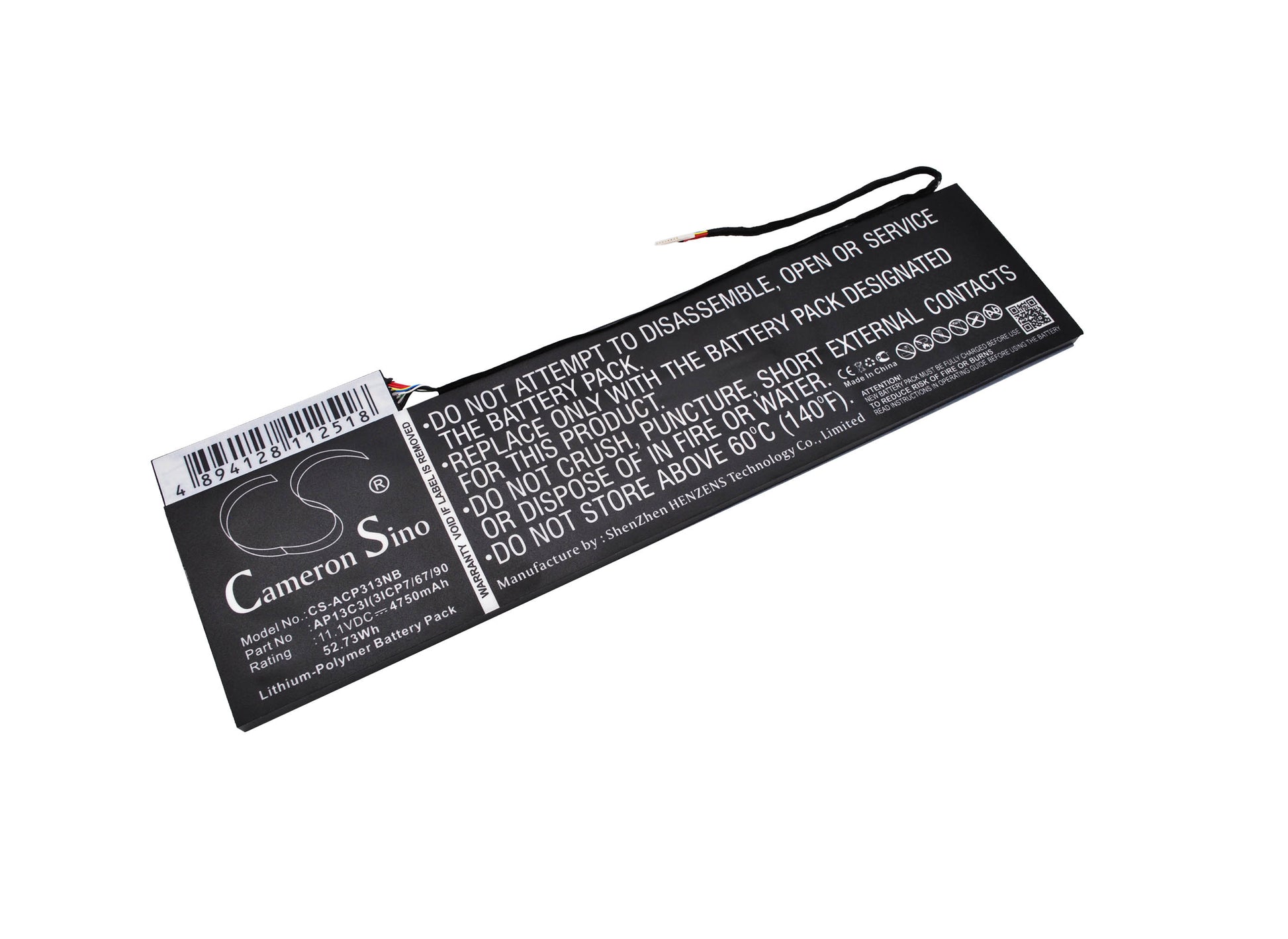 Replacement Battery for Acer Aspire P3-131 – Notebook, Laptop – 4750mAh / 11.1V - image 1