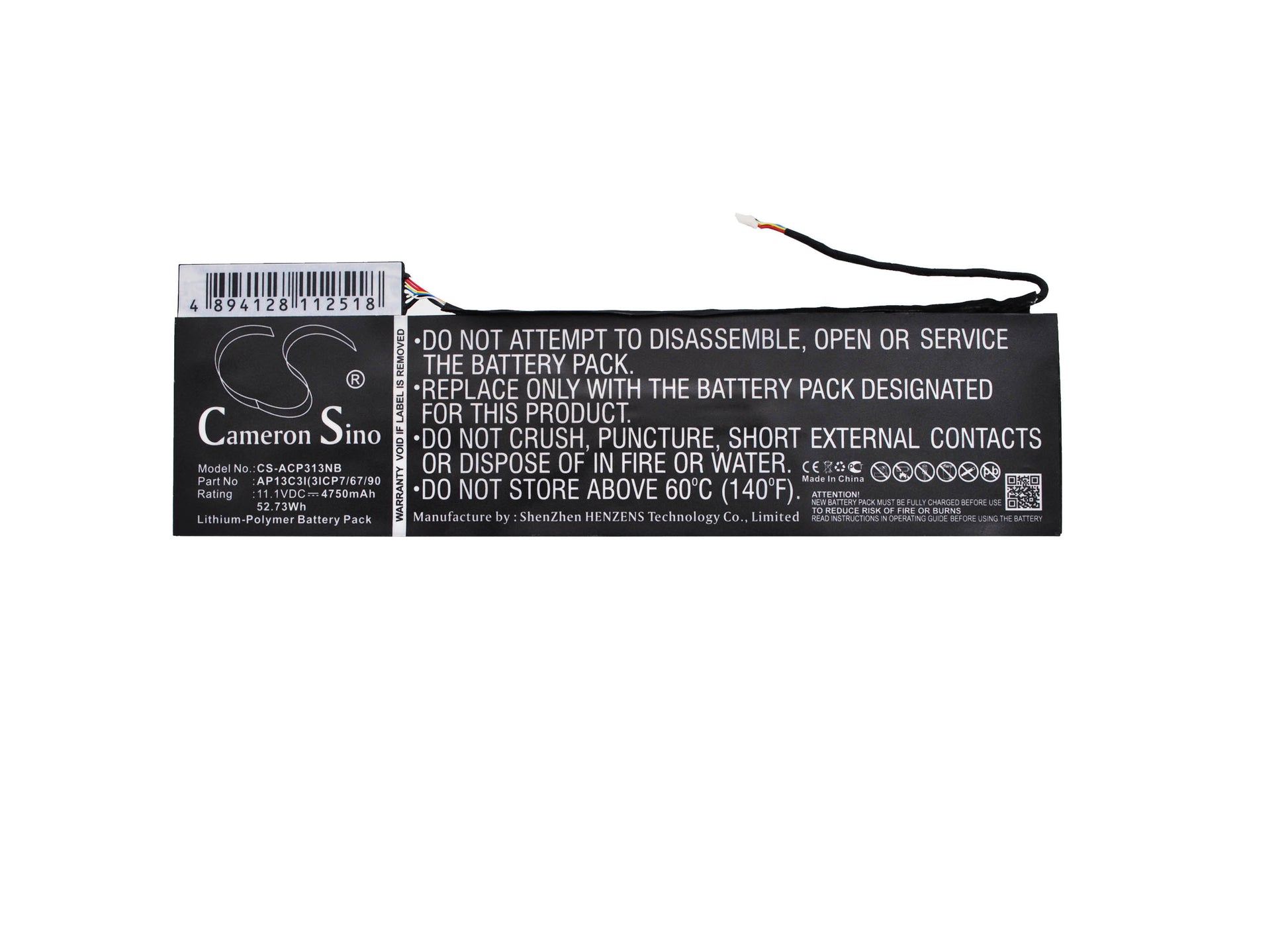 Replacement Battery for Acer Aspire P3-131 – Notebook, Laptop – 4750mAh / 11.1V - image 5