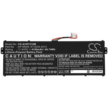 Replacement Battery for Acer Chromebook 311 C721 R721T – Notebook, Laptop – 4100mAh / 11.4V - image 3