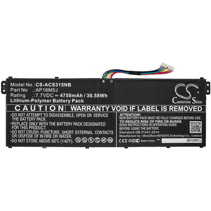 Replacement Battery for Acer Aspire 3 A315-21 – Notebook, Laptop – 4750mAh / 7.7V - image 3