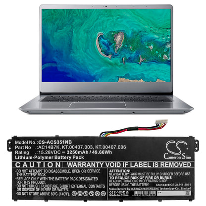 Replacement Battery for Acer  Aspire 5 A515-41G-18Z3 – Notebook, Laptop – 3250mAh / 49.66Wh / 15.28V