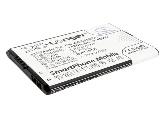 Replacement Battery for Acer CloudMobile S500 – Mobile, SmartPhone – 1460mAh / 3.7V