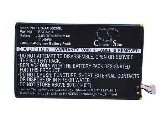 Replacement Battery for Acer Liquid S2 – Mobile, SmartPhone – 3000mAh / 3.8V