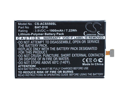 Replacement Battery for Acer Liquid Jade S – Mobile, SmartPhone – 1900mAh / 3.8V
