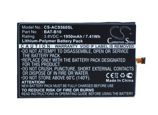 Replacement Battery for Acer Liquid Jade – Mobile, SmartPhone – 1950mAh / 3.8V