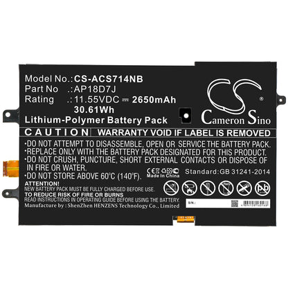 Replacement Battery for Acer Swift 7 SF714-52T-763C14 – Notebook, Laptop – 2650mAh / 11.55V - image 3