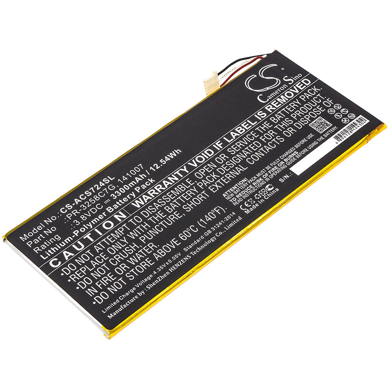 Replacement Battery for Acer Iconia Talk S – Tablet – 3300mAh / 3.8V - image 1