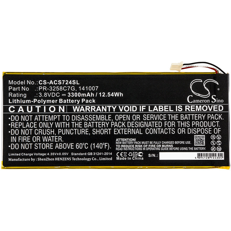 Replacement Battery for Acer Iconia Talk S – Tablet – 3300mAh / 3.8V - image 3