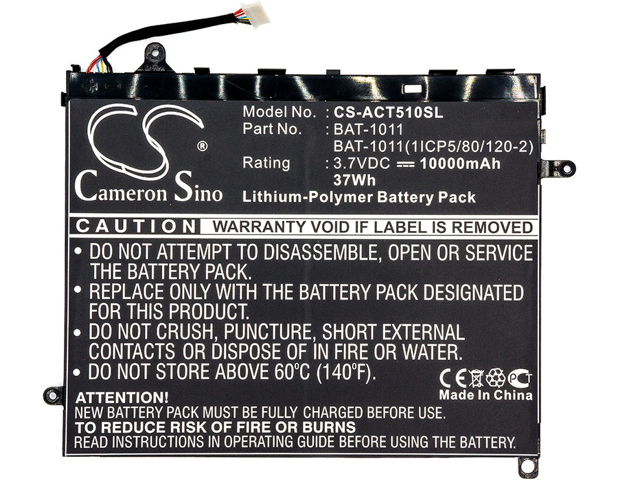 Replacement Battery for Acer Iconia Tab A510 – Tablet – 10000mAh / 3.7V - image 3