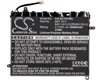 Replacement Battery for Acer Iconia Tab A510 – Tablet – 10000mAh / 3.7V - image 3
