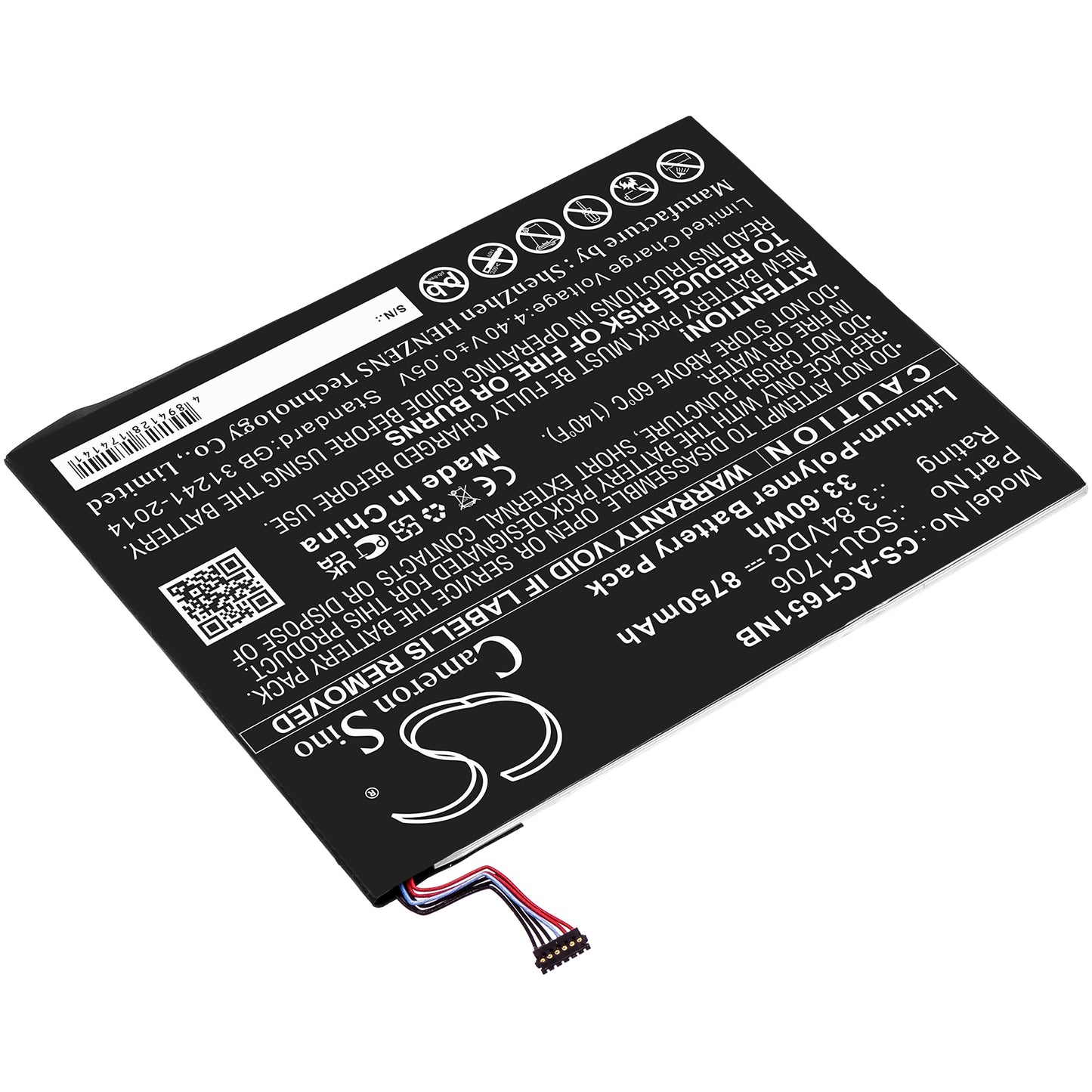 Replacement Battery for Acer Chromebook Tab 10 – Tablet – 8750mAh / 3.84V - image 2