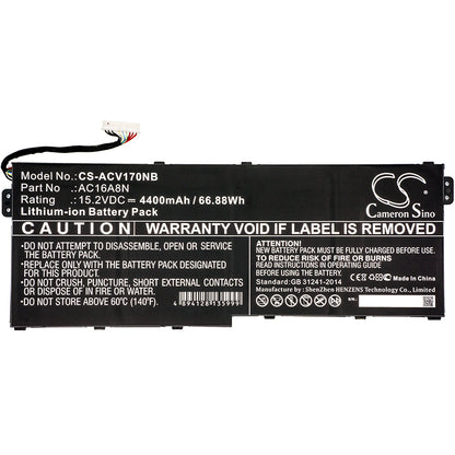 Replacement Battery for Acer Aspire V17 Nitro – Notebook, Laptop – 4400mAh / 15.2V - image 3