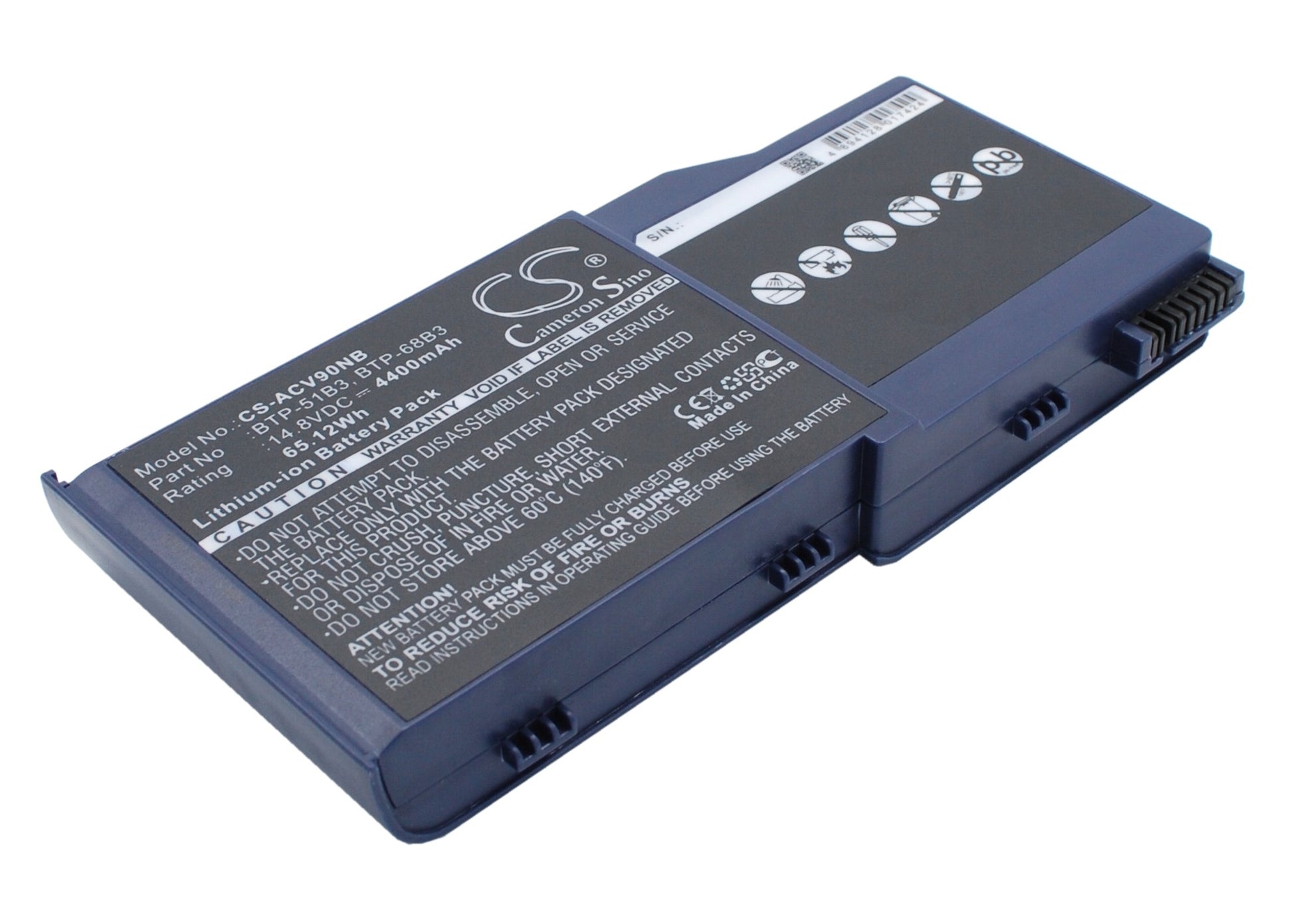Replacement Battery for Gateway | Cybercom | Medion | Acer Solo M500 – Notebook, Laptop – 4400mAh / 14.8V - image 2