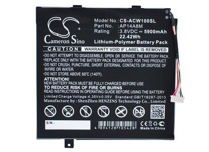 Replacement Battery for Acer Iconia Tab 10 A3-A20 – Tablet – 5900mAh / 3.8V - image 1