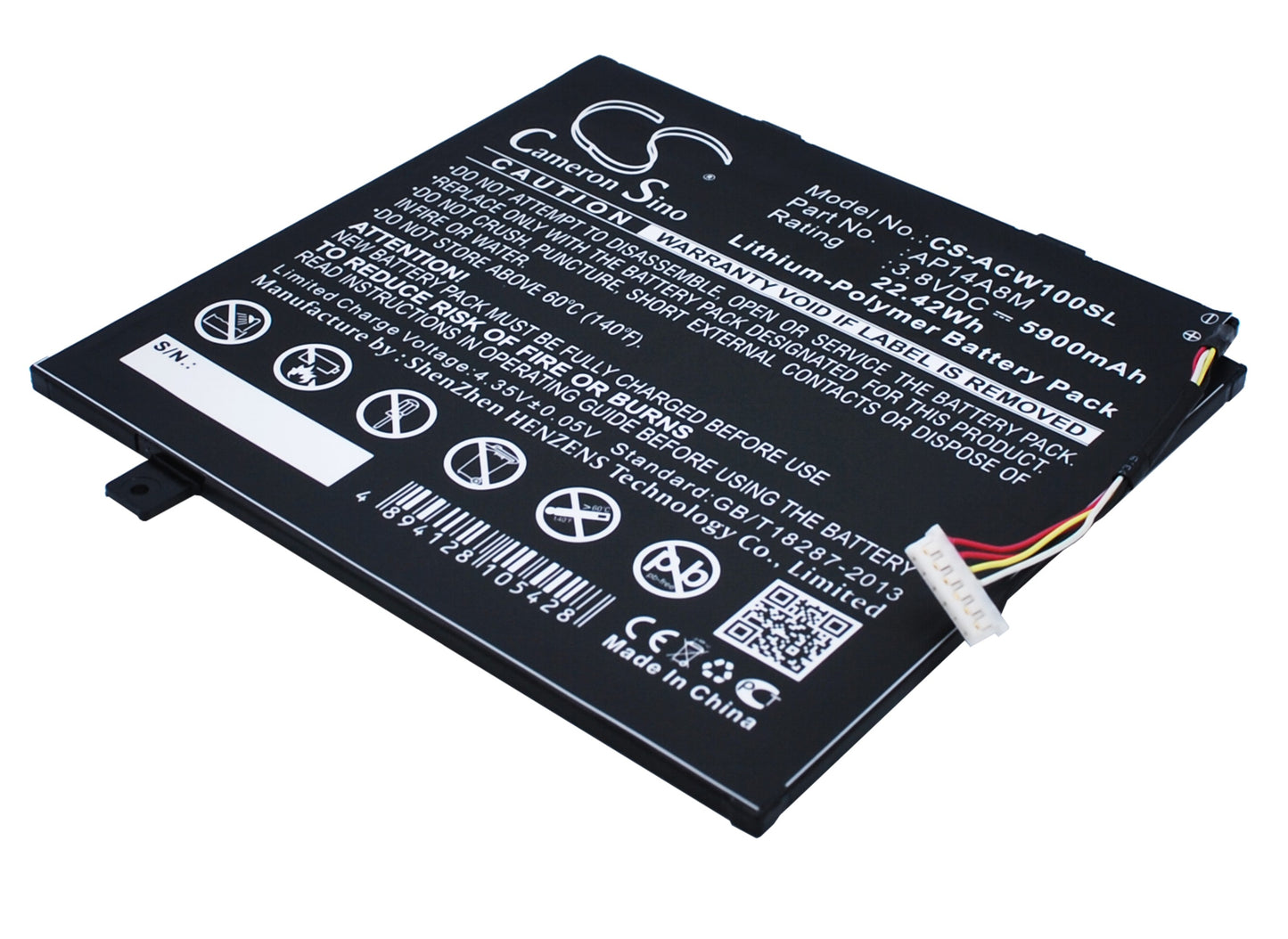 Replacement Battery for Acer Iconia Tab 10 A3-A20 – Tablet – 5900mAh / 3.8V - image 3