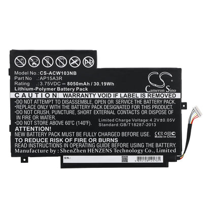 Replacement Battery for Acer  Aspire Switch 10E – Notebook, Laptop – 8050mAh / 30.19Wh / 3.75V