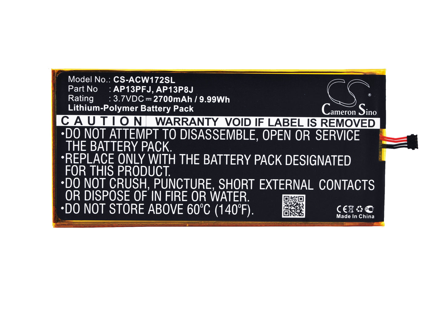 Replacement Battery for Acer Iconia B1-720 – Tablet – 2700mAh / 3.7V - image 5