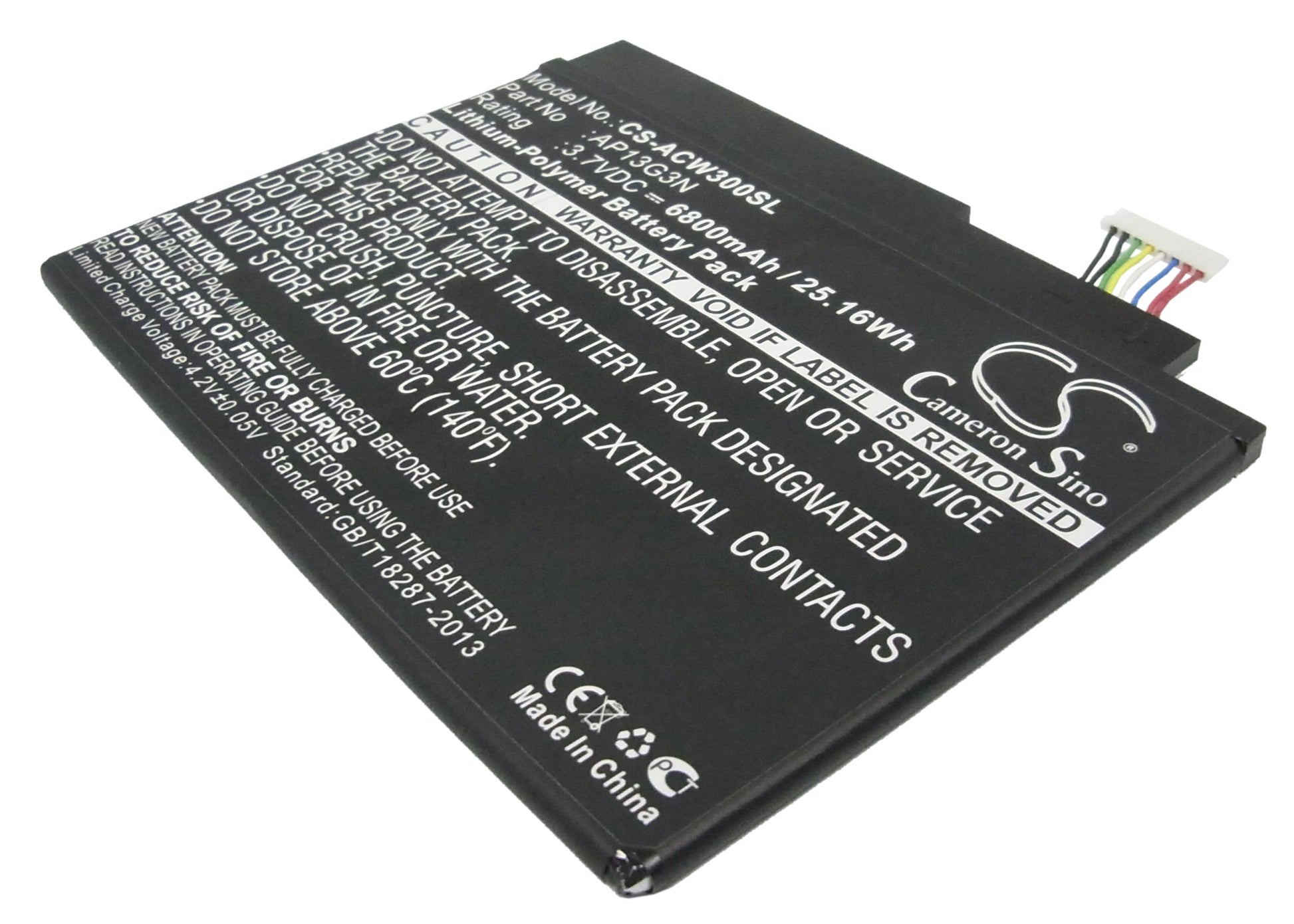 Replacement Battery for Acer Iconia Tab W3 – Tablet – 6800mAh / 3.7V - image 1
