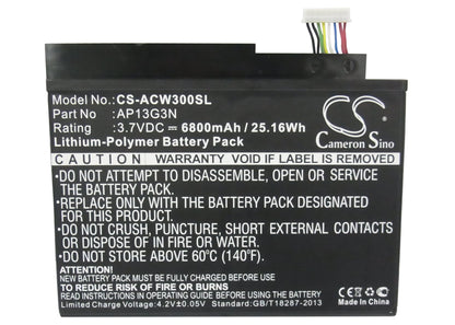 Replacement Battery for Acer Iconia Tab W3 – Tablet – 6800mAh / 3.7V - image 5