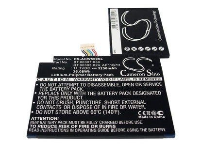 Replacement Battery for Acer Iconia Tab W500 – Tablet – 3250mAh / 11.1V - image 1